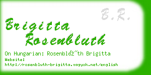 brigitta rosenbluth business card